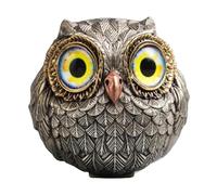 Owl Figurine,Lucky Owl g-uardianolo-The Wise Watcher Of The Felt Metal Bird Animal Sculpture Metal Owl Statue Realistic Owl Animal Figurines m ini Owl Statue Home Decor,Owl Statue Small Sculpture