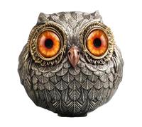 Owl Figurine,Lucky Owl g-uardianolo-The Wise Watcher Of The Felt Metal Bird Animal Sculpture Metal Owl Statue Realistic Owl Animal Figurines m ini Owl Statue Home Decor,Owl Statue Small Sculpture