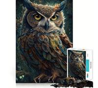 Owl Floral 1000 Pieces Jigsaws Adults Puzzles Gifts Think Game Leisure Fun Quality Edge Lovely Present (50x75cm)