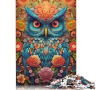 Owl Flower Portrait 2 Jigsaw Puzzles Puzzles for Adults Kids. 1000 Pieces Impossible Challenge Toy Educational Games Home Decoration for Adults& Kids Age 14 Years Up 1000pcs (40x28cm)