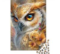Owl Flowers 1000 Pieces Mini Jigsaw Puzzle for Adults