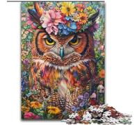 Owl Flowers JigsawPuzzle 1000 Pieces for Adults, Challenging To Complete But Fun And Humorous Birthday Present, Gifts, Wall Art 26x38cm