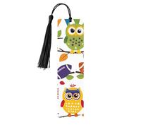 Owl Football Bookmark American Flag Wooden Bookmark with Tassel Book Mark for Women Men Reading Page Markers Gifts for Book Lovers