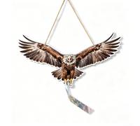 Owl for eagle Bird Deterrent Wind Chime with 2 Bells Owl for