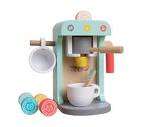 Owl & Fox Wooden Coffee Machine, Pretend & Imaginative Play for Boys & Girls, Complete with Coffee Pods, Handle, Frother, Cups, FSC Certified, Dimensions 11, x 13 x 20 cm (H)