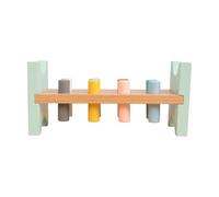 Owl & Fox Wooden Hammer Bench, Pretend and Play Pounding Bench with Hammer and Pegs, Developmental Montessori Play; For Boys & Girls 12 Months+