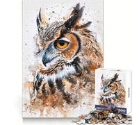 Owl Funny Cute Animals Jigsaw Puzzles for Adults 1000 Piece Mind Puzzle Slow Enjoy Image Assembly Perfect Present (38x26cm)