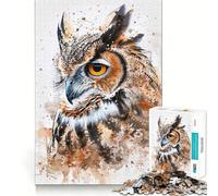 Owl Funny Cute Animals Jigsaw Puzzles for Adults 1000 Piece Mind Puzzle Slow Enjoy Image Assembly Perfect Present (38x26cm)