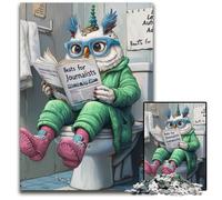 Owl Go Toilet 1000 Piece Jigsaw Difficult Puzzles for Adults Educational Activity for Cognitive Skills Cognitive Skill Improvement 26X38CM/10.23x14.96inch