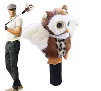 Owl Golf Headcover - Plush Driver Club Cover, Cute Animal Design for Putter Protection | Funny Golfer Gift for Men Golf Accessories, 32x10cm/12.6x3.94 inches