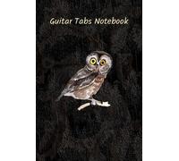 Owl Guitar Tabs Notebook with Index: Guitar Tablature Notebook Blank