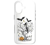 Owl Halloween with Witch Hat Pumpkin Bat Samhain Art Case for iPhone 17