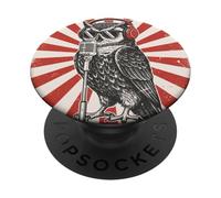 Owl Headphones Microphone Music Rock Retro Vintage PopSockets Adhesive PopGrip