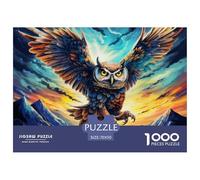 Owl - High Mountain Top 1000 Piece 。 Puzzles for Adults - Colourful, Challenging & Brainteasing Adults 。 Puzzle - Puzzle The Future - 100% Recycled Cardboard - 1000pcs -70x50cm/1000pcs