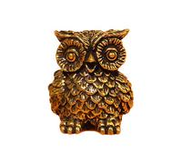 Owl Hinge Toppers - Cabinet Corner Ornament | Small Decorative Hardware with Owl Shape Accent Solid Brass Hinge Cover with Vintage Style Furniture Decoration Accessory for Dorm Bedside Bookshelf