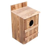 Owl House - Owl Boxes for Outside | Barn Birds Nesting Box Wooden Birdhouse | Circular Opening Easy Assembly Large Birdhouse for Kestrels Birds, Includes Mounting Screws