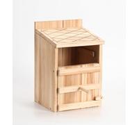 Owl House Screech Owl Nesting Box - Large Rectangular Opening Bird Box with Mounting Screws and Wood Shavings - Easy Assemble Barn Owl-Screech Owl Houses
