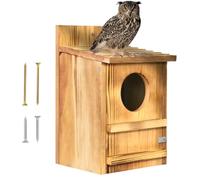 Owl Houses for Outdoors 36.8x22.8cm Waterproof Habitat with Bird Perch