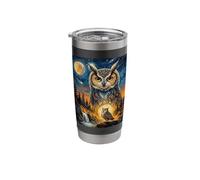 Owl Howling to The Moon Stainless Steel Insulated Tumbler
