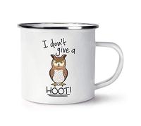 Owl I Don't Give A Hoot Retro Enamel Mug Cup
