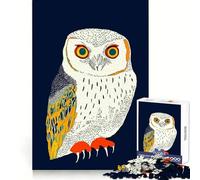 Owl Illustration Hard Jigsaw Puzzle for Adults 1000 Pieces Solid Logic Toy Simple Fun Precision Cut (38x26cm)