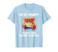 Owl I'm So Grumpy I'm Not Even Talking to Myself T-Shirt, Men, Baby Blue, Large