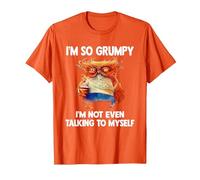 Owl I'm So Grumpy I'm Not Even Talking to Myself T-Shirt, Men, Orange, Medium