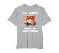 Owl I'm So Grumpy I'm Not Even Talking to Myself T-Shirt, Men's Big and Tall, Heather Grey, 2X Tall
