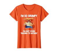Owl I'm So Grumpy I'm Not Even Talking to Myself T-Shirt, Women, Orange, 3X-Large