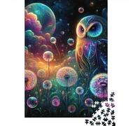 Owl in Dreamland1000 Piece Sturdy Cardboard Bubble Owl Jigsaw Puzzle Bundle Adult Puzzle Lovers Brain Training Fun Home Activity Birthday Gift 70x50cm/1000pcs