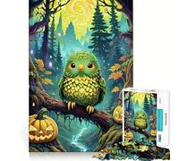 Owl in Enchanted Forest 1000 Piece Jigsaw Puzzles for Teenagers Jigsaw Boost Recall Soothing Play Tight Edge Premium Gift (38x52cm)