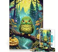 Owl in Enchanted Forest Jigsaw Puzzle for Teenagers 1000 Pieces Memory Boost Indoor Play Image Assembly (38x26cm)