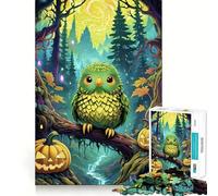 Owl in Enchanted Forest Jigsaw Puzzles for Teenagers 1000 Pieces Intellect Toy Indoor Fun Quality Cut Creative Gift (50x75cm)