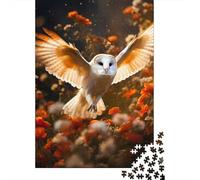 Owl in Flight 1000 Pcs 3-Layer Cardboard Nature Fantasy Art Classic Puzzle, Ultra Hard, Stress Relief, Wall Decor & Family Game Night Gift 70x50cm/1000pcs