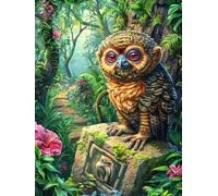 Owl in Jungle 300 Pc Classic Jigsaw Puzzle Animal Plant Fairy Tale Puzzle for Adults Hard Challenging Hobby Home Decor Poster Eco Friendly Material 300 PCS