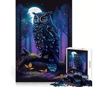 Owl in Night Forrest Jigsaw Puzzles 1000 Piece for Teenagers Reason Skill Toy Serene Time Exact Cut Amazing Present (38x52cm)