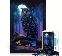 Owl in Night Forrest Jigsaw Puzzles 1000 Piece for Teenagers Reason Skill Toy Serene Time Exact Cut Amazing Present (38x52cm)