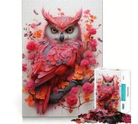 Owl in Silent Flight 1000 Pieces Jigsaws Adults Puzzles Gifts Boost Memory Mental Relax Premium Cut Warm Surprise (50x75cm)
