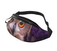 Owl in The Flowers Printed Personalized Waist Bag, Lightweight and Versatile Crossbody Bag for Everyday and Outdoor Adventures