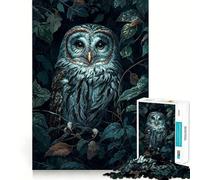 Owl in The Forest Jigsaw Puzzles for Adults 1000 Pieces Brain Workout Toy Relaxing Fun Art Assembly (38x26cm)
