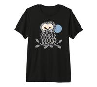OWL in The Moonlight Mysterious Moon Night Forest Bird Premium T-Shirt