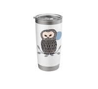 OWL in THE Moonlight Mysterious Moon Night Forest Bird Stainless Steel Insulated Tumbler