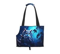 Owl in the Moonlight Printed pet shoulder bag for going out - small dog and cat dual-purpose shoulder bag