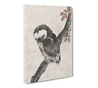 Owl In The Tree By Katsushika Hokusai Canvas Print | Gallery Wrapped 30mm Frame Wall Art | 30x20 inches | Ready to Hang | Asian Animals Picture | Living Room Bedroom Lounge Office