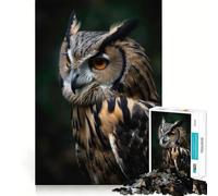 Owl in The Wild Jigsaw Puzzles for Adults1000 Pieces Strengthen Memory Home Pastime Clean Edge Elegant Gift (50x75cm)
