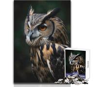 Owl in The Wild Puzzles for Adults 1000 Piece Brain Challenge Learning Game Thoughtful Surprise for Celebrations Size 38x26cm