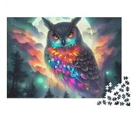 Owl Jigsaw Puzzle Animal 1000 Pieces 100% Recycled Board for Teens 12-18 Impossible Hard Diffcult Challenging 38x26cm/1000pcs