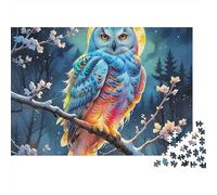 Owl Jigsaw Puzzle Animal 1000 Pieces Premium Cardstock Thick for Teens 12-18 Concentration Training Gift 70x50cm/1000pcs