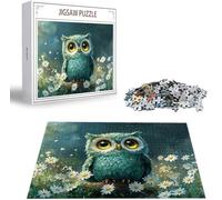 Owl Jigsaw Puzzle, Puzzle 1000 Pieces, Jigsaw Puzzles for Adults 1000 Piece Flower Wooden Puzzles for Adults, Challenging Game Toys Jigsaws with Box for Home Wall Decoration and Gifts Christmas B-3971