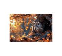 Owl Jigsaw Puzzles for Adults 3000, Wooden 3000 Piece Jigsaw Puzzles for Adults Autumn, Educational Puzzle Games for The Whole Family Together, Puzzle for Wall Art Home Decor 48x32 Inches LZPT-02689